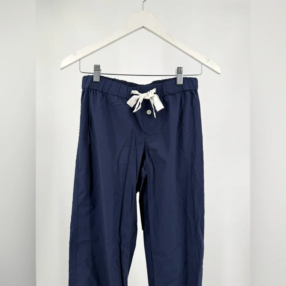 J. Crew Men’s Navy Blue  White Accent Cotton 2-Piece Pajama Set Size S